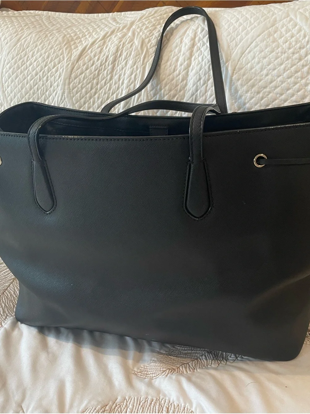 kate spade Black Tote with Gold Plate